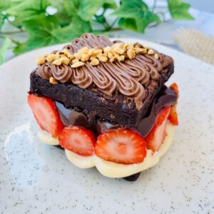 Brownie Especial - Duo Morangos + Nutella (200g)
